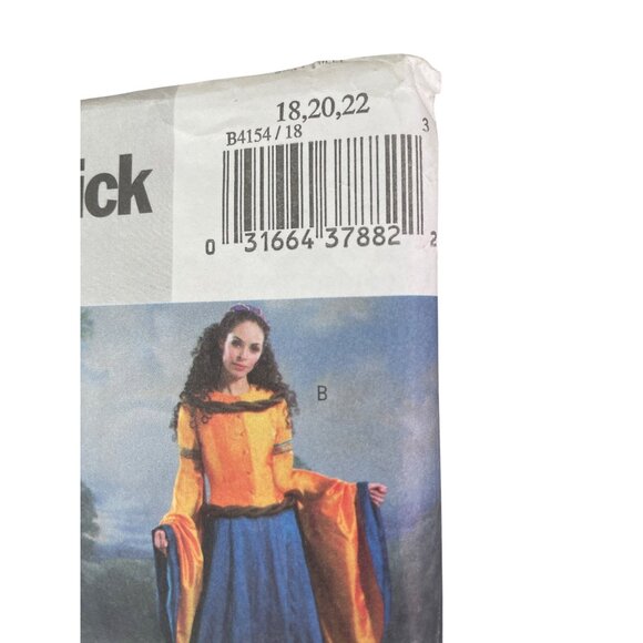 Butterick B4154 Historical Costume Sewing Pattern Sizes 18 20 22 Vintage UNCUT - Picture 2 of 7